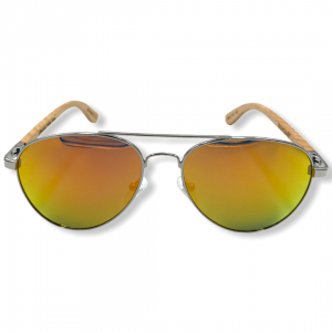 Beingbar Sun Eyewear BNGBR_AVT_200266 Flame Bamboo Orange Polarized Sunglasses-1