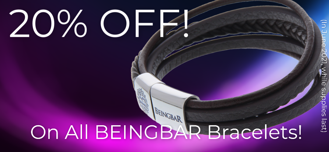 June 2021 promo. 20% OFF on all BEINGBAR bracelets June 2021 promo. 20% OFF on all BEINGBAR bracelets