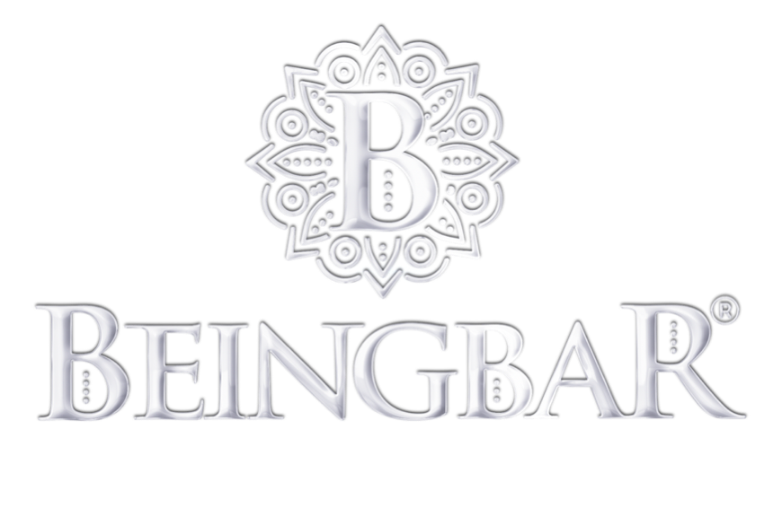 BEINGBAR logo global registered white url