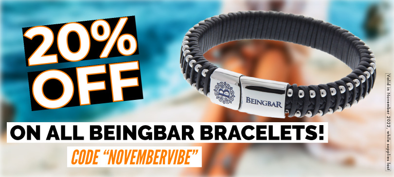 Bracelets Promotion – 20% Off on all BEINGBAR Bracelets large