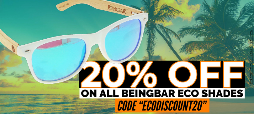 Eco Eyewear Collection discount banner May 2023